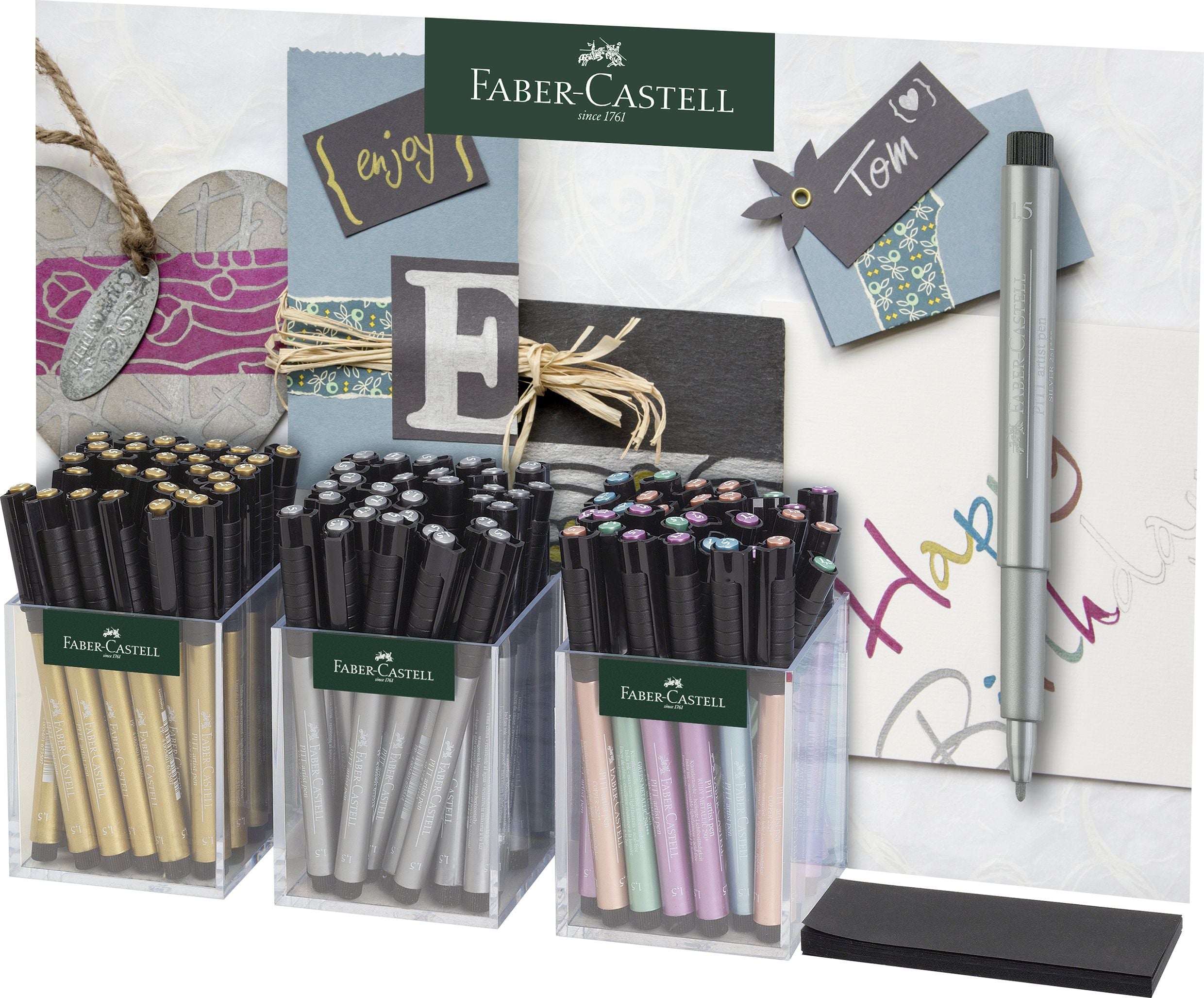 PITT ARTIST PEN METALIC 3*30 BUC DISPLAY PLASTIC FABER-CASTELL PITT ARTIST PEN METALIC 3*30 BUC DISPLAY PLASTIC FABER-CASTELL